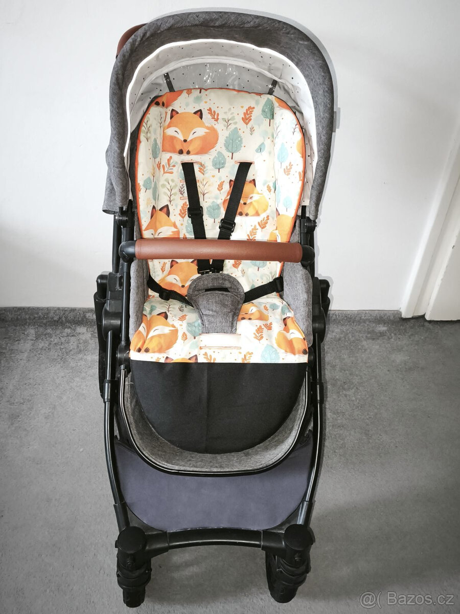 Nová prodloužená podložka do kočárku lišky - 2