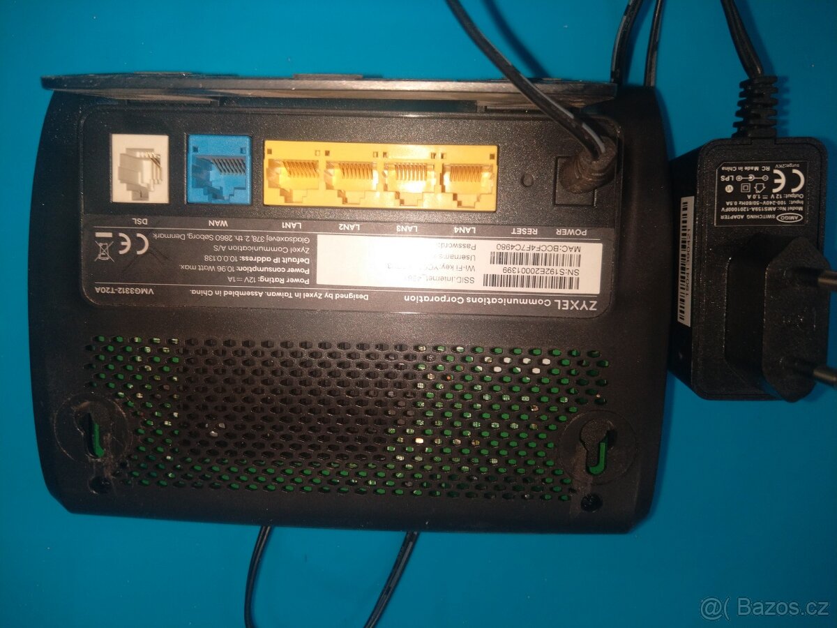 Router Zyxel VMG3312-T20A s USB portem - 2