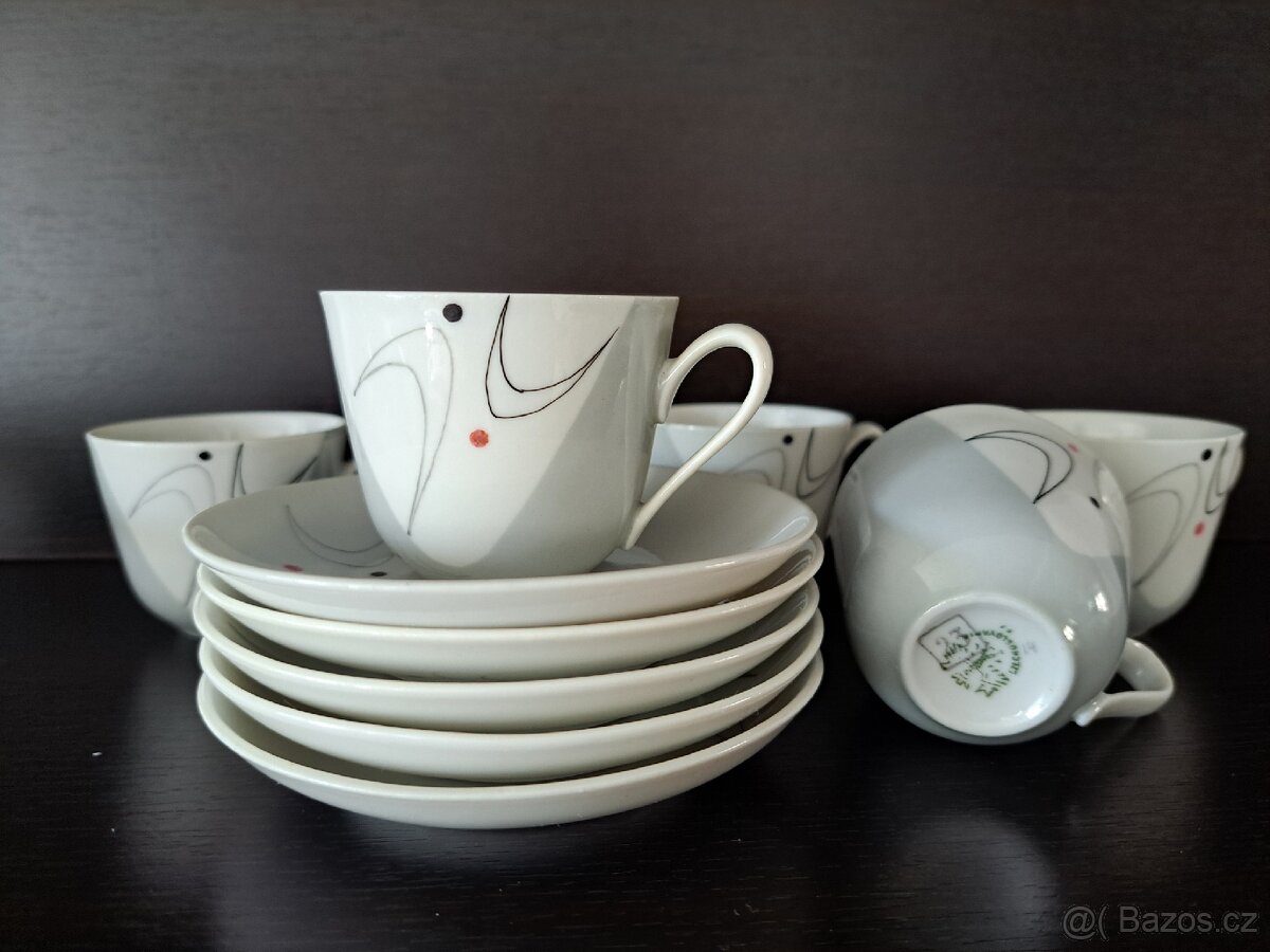 5 ks šálky a podšálky MZ typ Brusel - 2