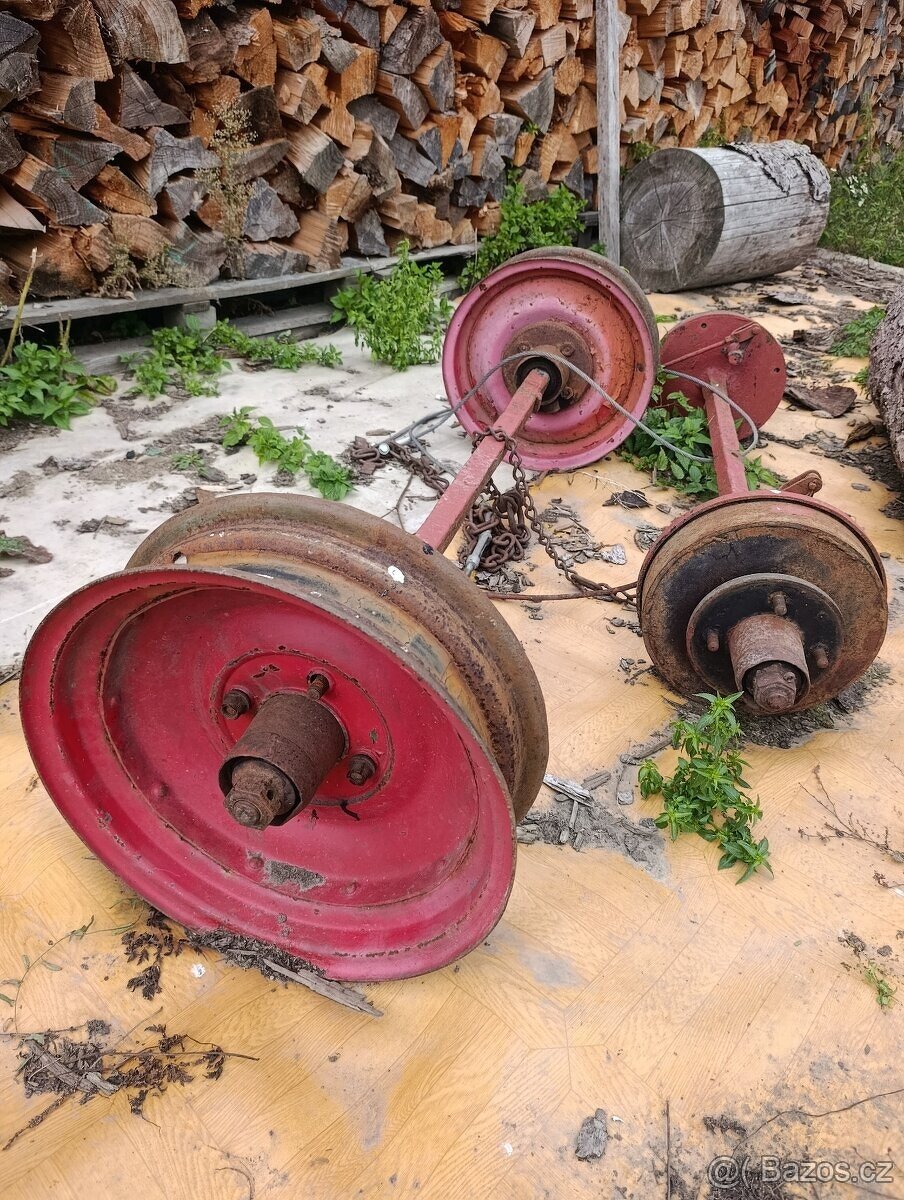 Prodám dvě nápravy na vlek /kára/ vozík - 2