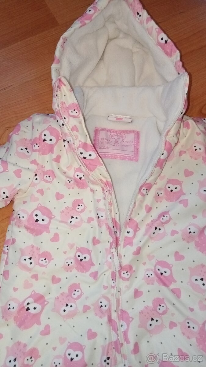 Zimní kombinéza se sovičkou vel. 68 - 2