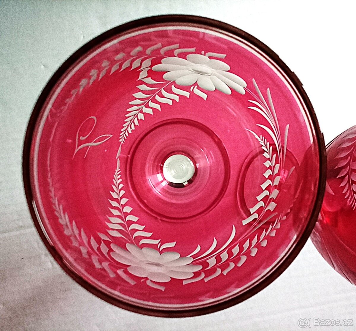 Párové skleničky s monogramem “L a J“, - 2