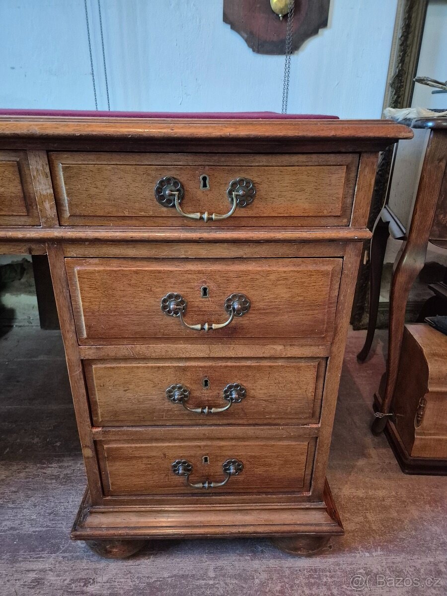 LUXUSNÍ STAROŽITNÝ PSACÍ STŮL - PROSTOROVÝ - 2