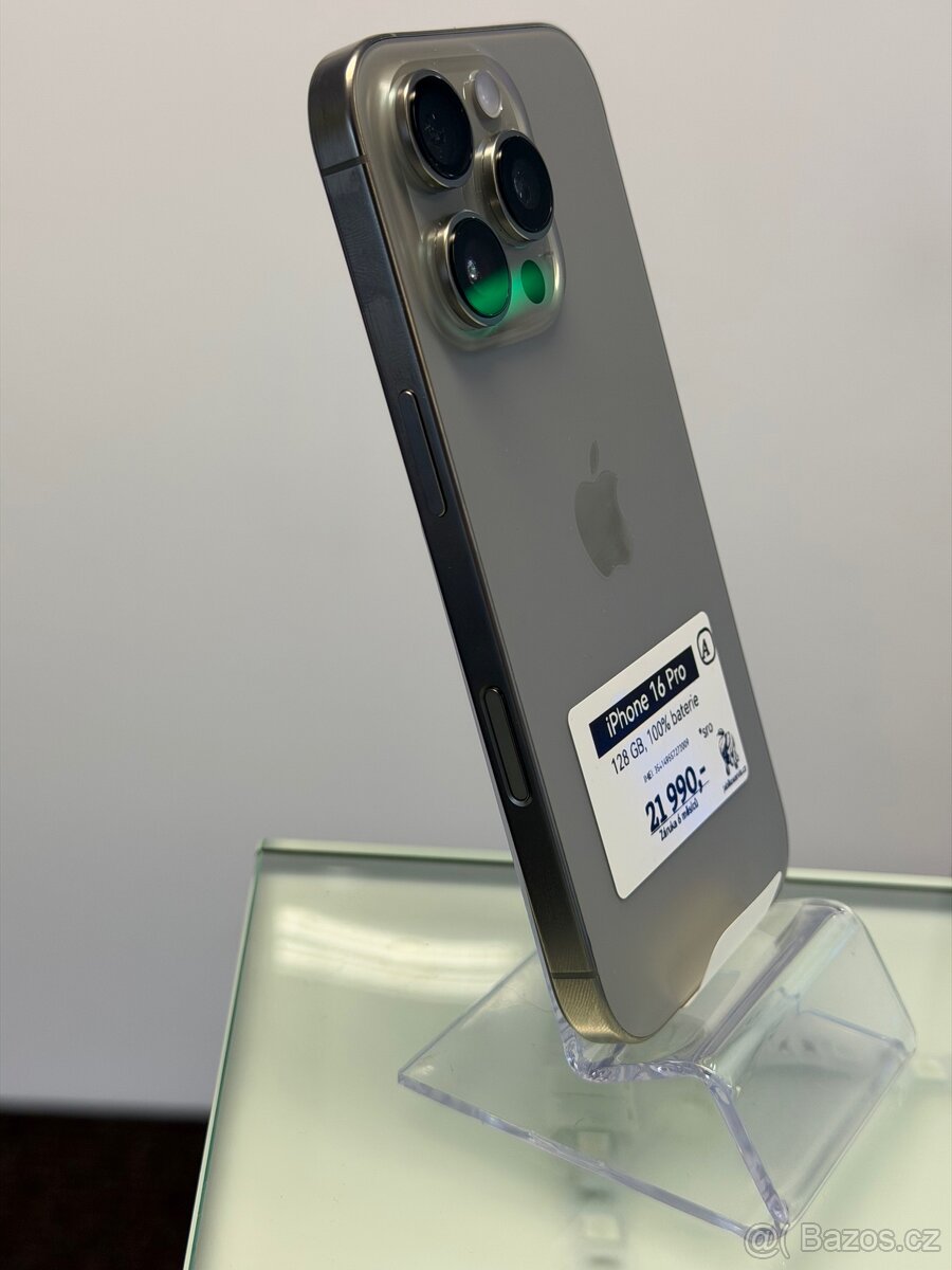 iPhone 16 Pro - 128GB - 100% BAT - 6M ZÁRUKA - 2