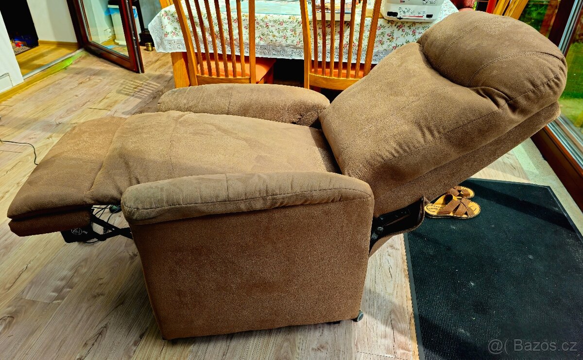 Elektrické polohovací a zvedací TV relaxační křeslo - 2