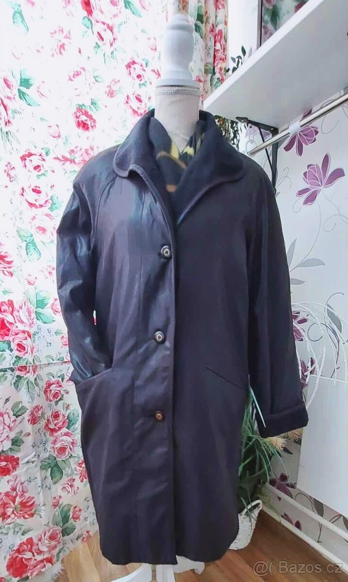 TEPLEJŠÍ PŘECHODOVÝ KABÁT S ŠÁLOU - C&A -vel. 46 - 2