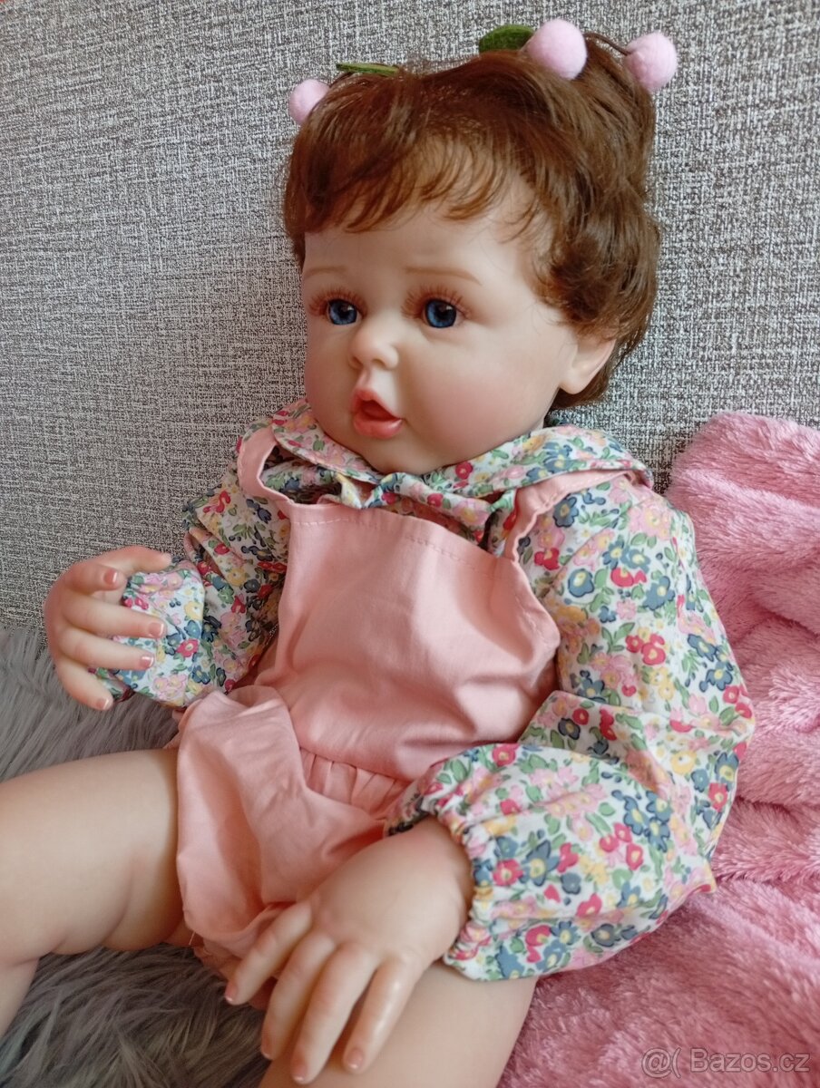 Realistická Reborn panenka holčička 60 cm - 2