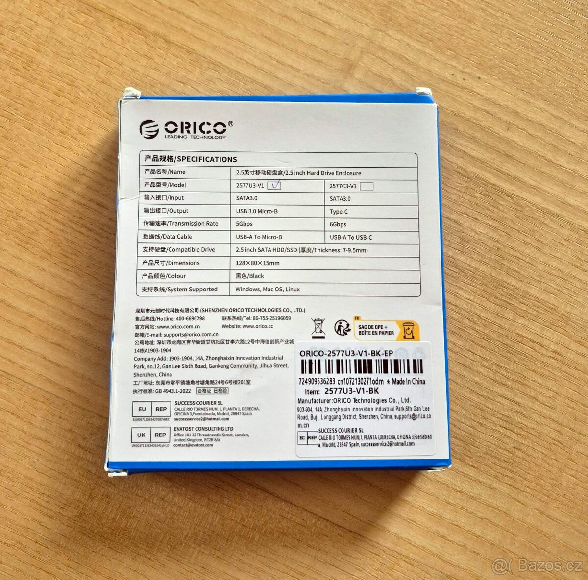 Box SATA - USB-A3.0 - 2