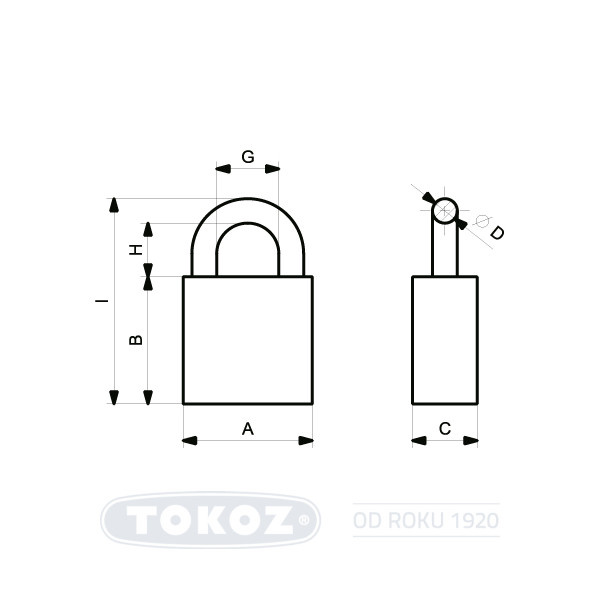 Visací zámek Golem G60 Guard - 2