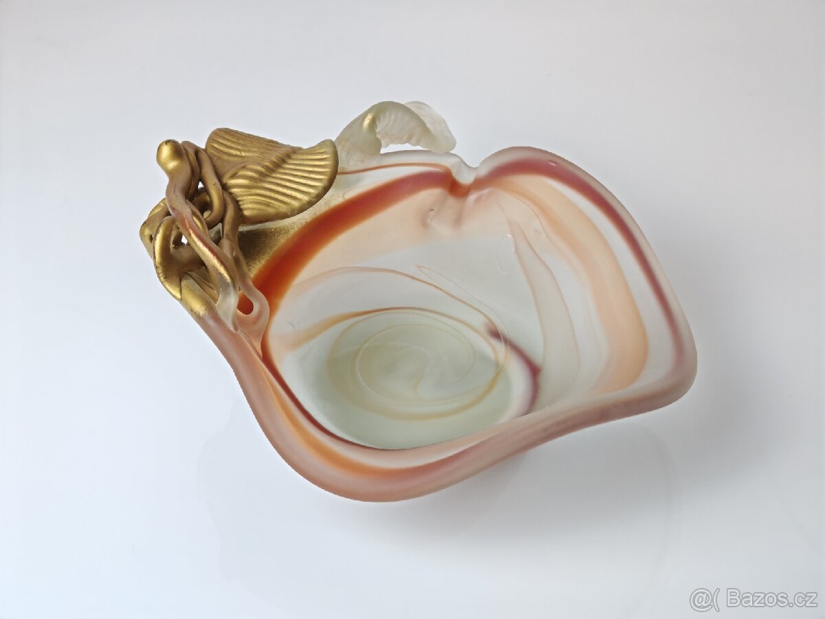 Stará skleněná mísa alá Loetz - 2