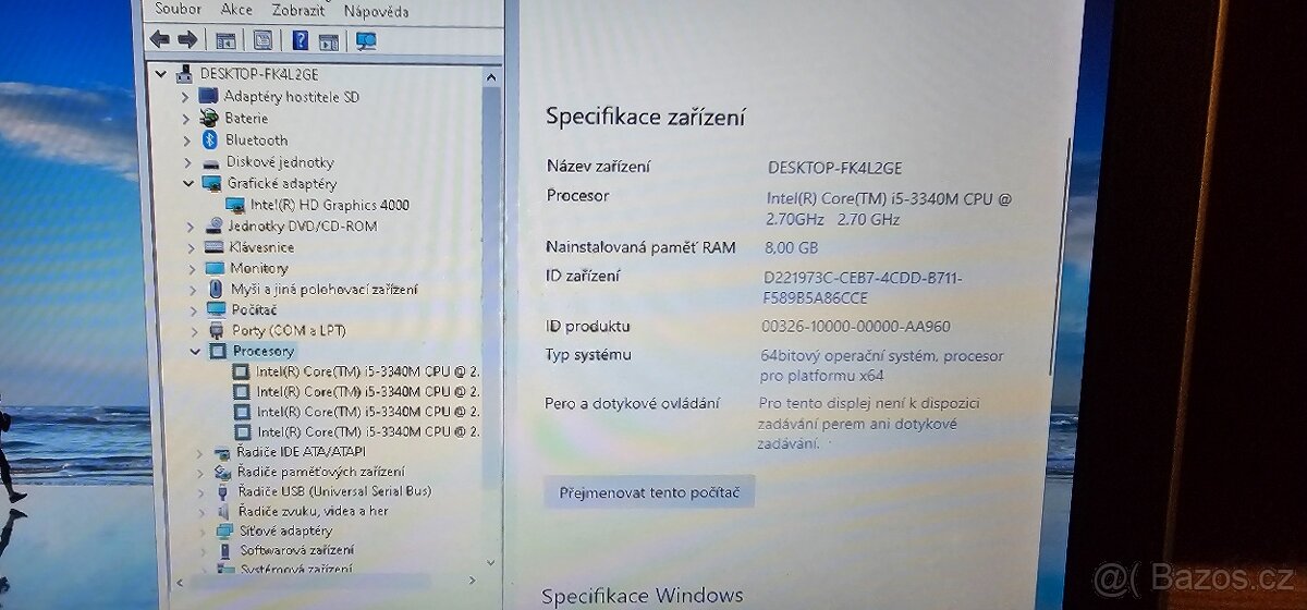 Dell Latitude Intel i5 + nová baterie+dokovací stanice - 2