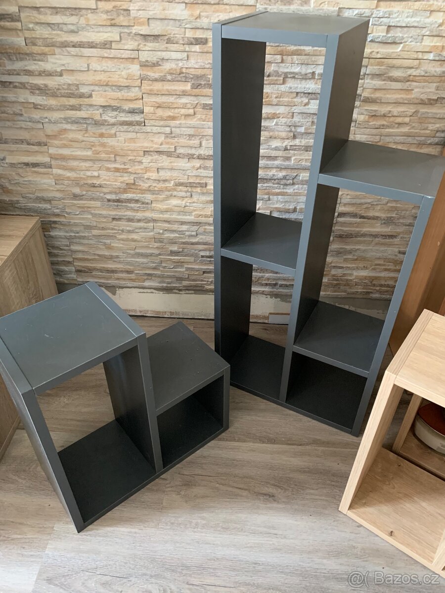 Stojany na květiny - antracit / dub sonoma - 2