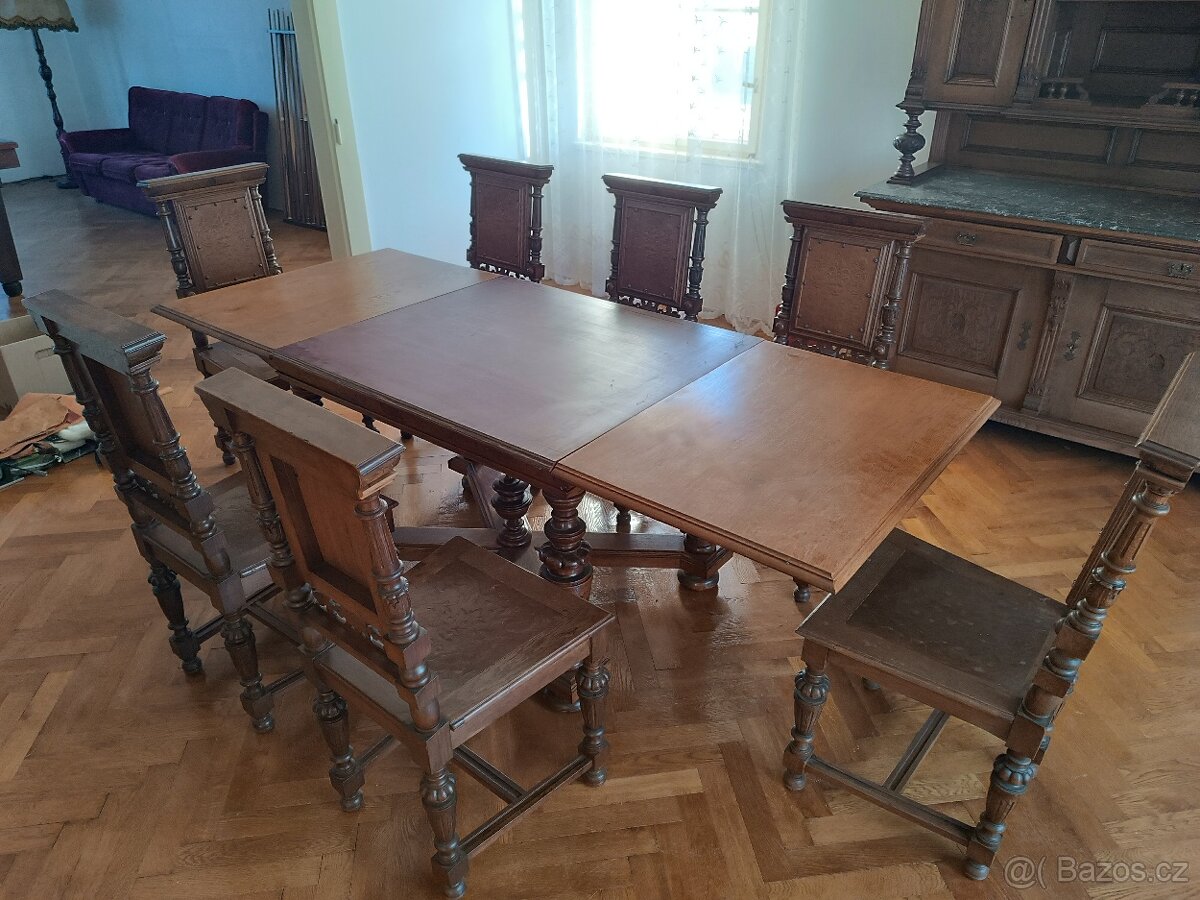 Stůl+židle neorenesance - 2