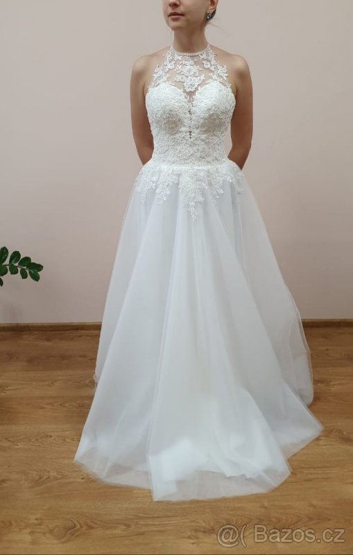 Originální svatebné šaty vel.34-36. - 2