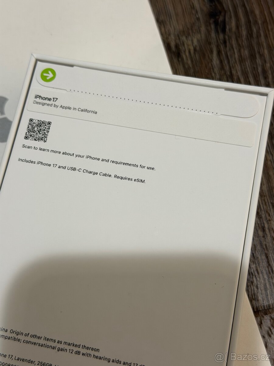 Apple iPhone 17, 256GB, Levandulový, nový, záruka, esim - 2