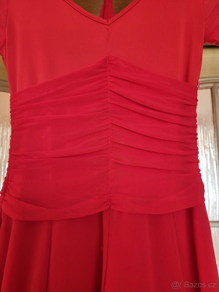 Společenské šaty pro standardní tanec - červené - 2