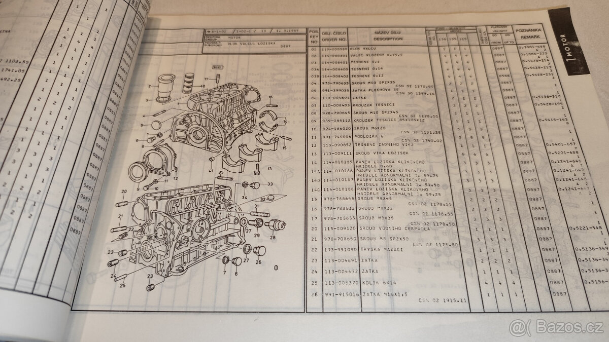Škoda FAVORIT 115 135 136 -- seznam náhradních dílů - 2
