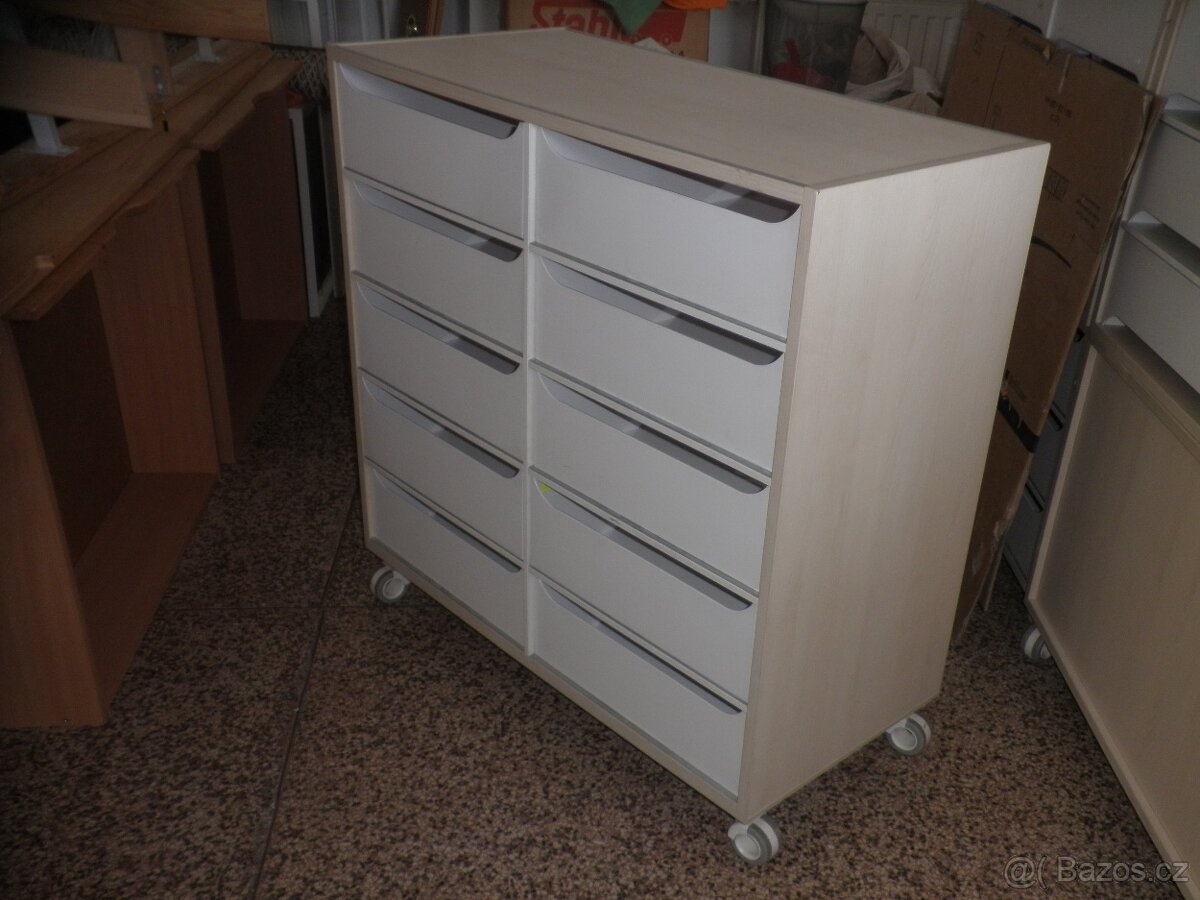 Vysoká oboustranná komoda s boxy - 2