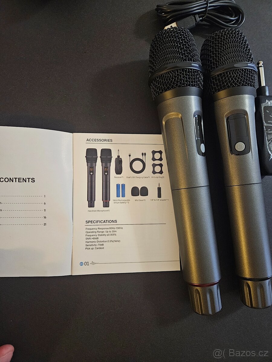 Aveek bezdrátové karaoke mikrofony - 2