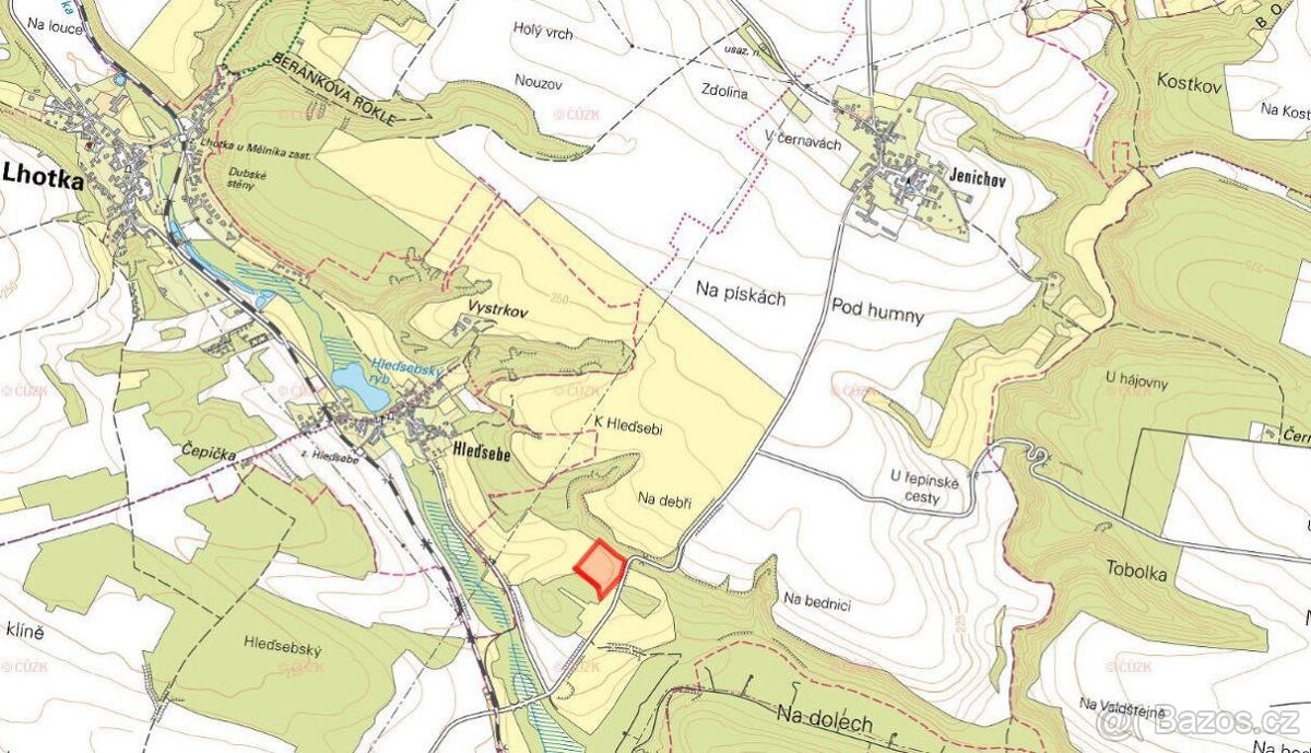 Louka, prodej, Jenichov, Střemy, Mělník - 2