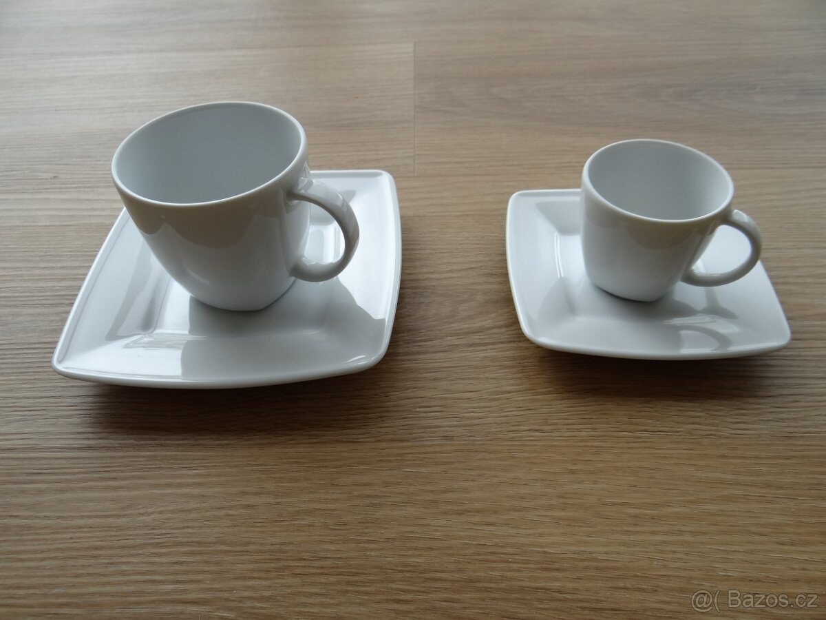 Sada 2 porcelánových šálků s podšálky CreaTable - 2