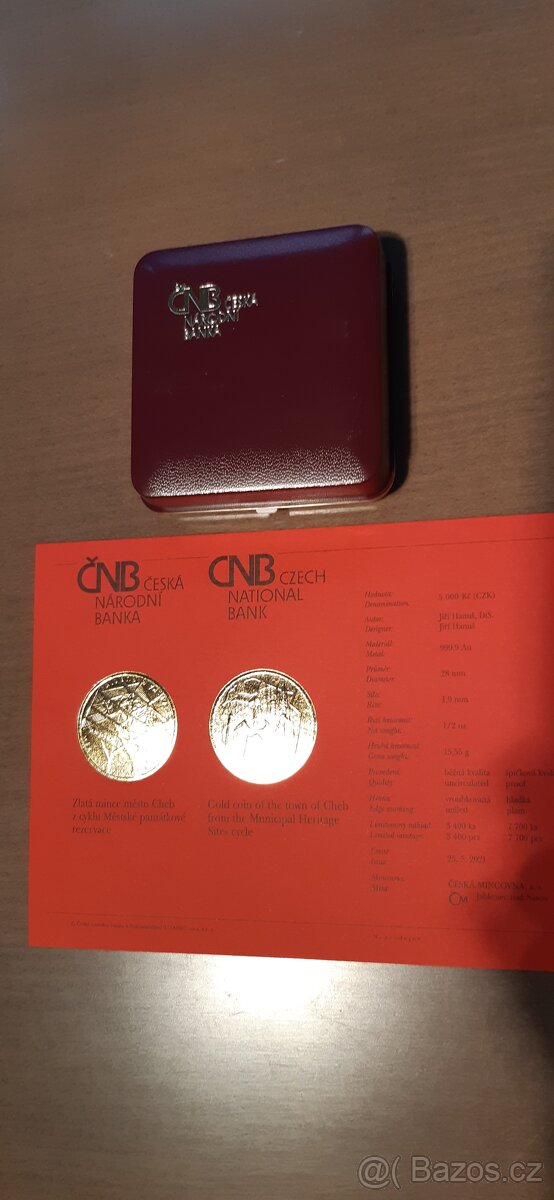 Prodám minci ČNB Cheb proof - 2