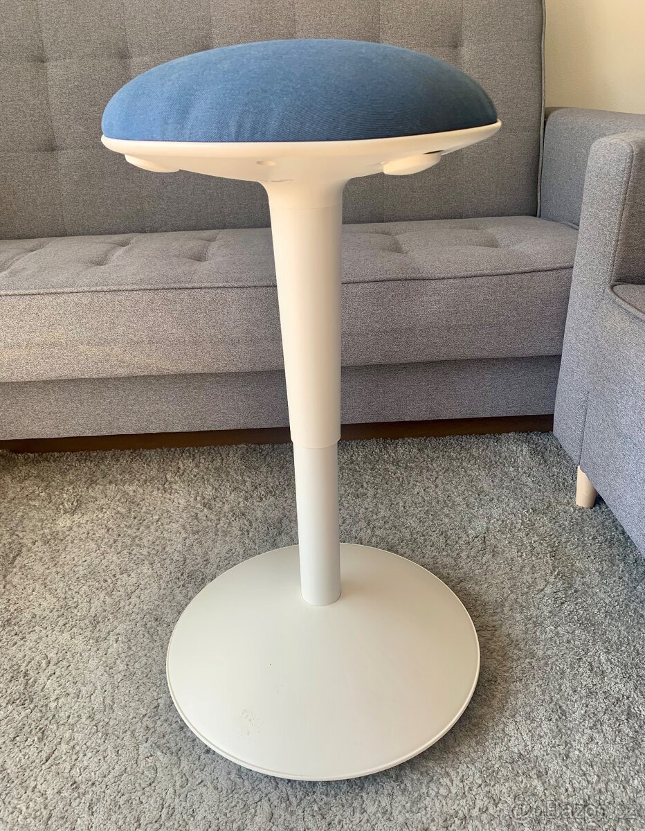Ikea NILSERIK Stolička, bílá/Vissle tm.modrá - 2