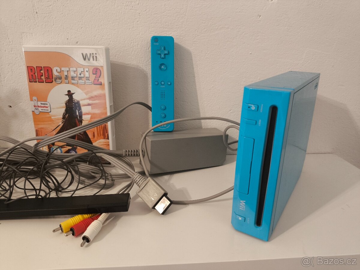 Nintendo WII BLUE + hra RED STEEL 2 - 2