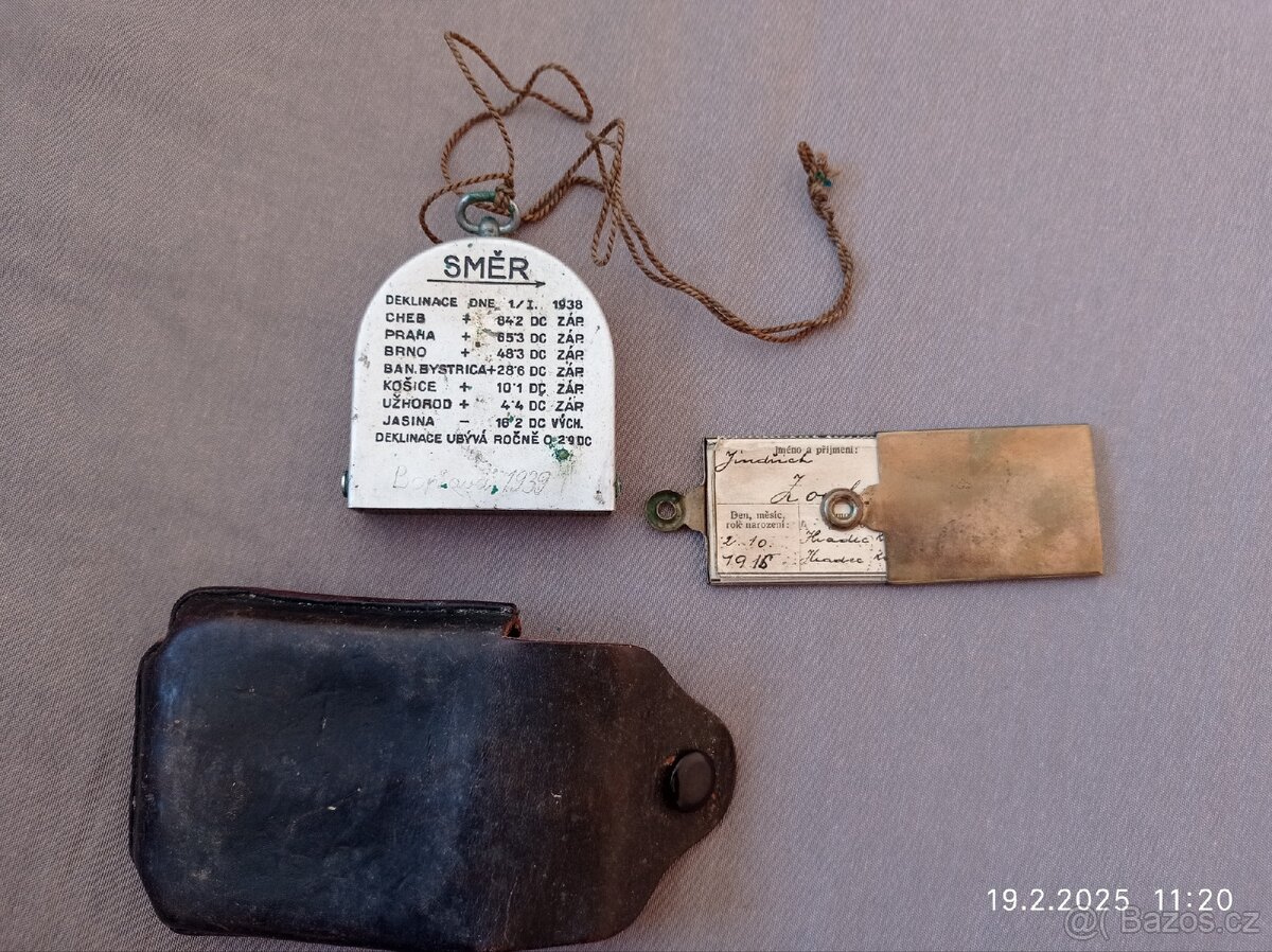 Armádní busola vojenská ČSR, 1938, 1.republika - 2