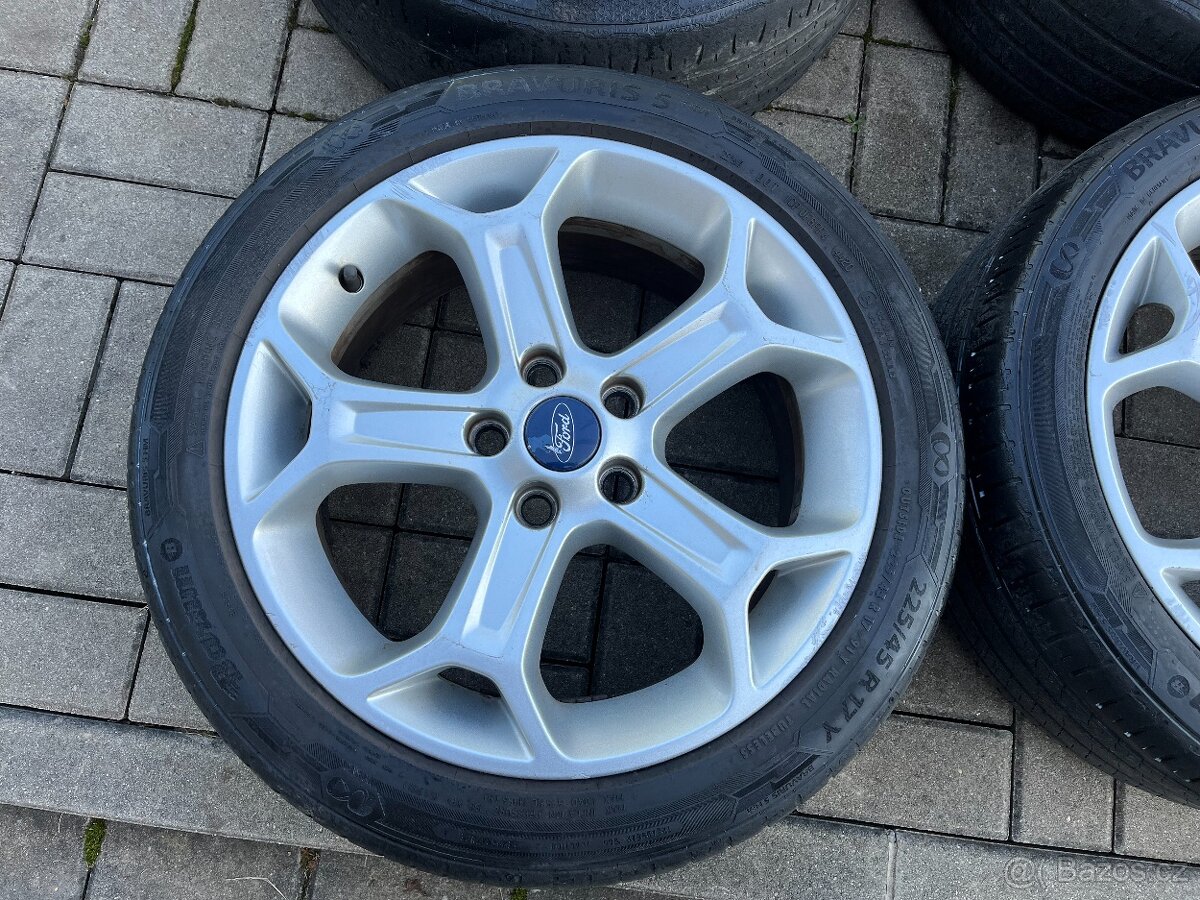4x alu disky 5x108 R17, letní pneu - 2