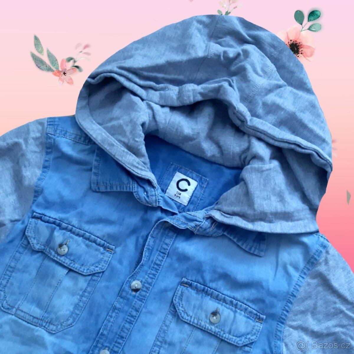 Krásná riflová košile vel. 134 (8-9 let ). - 2