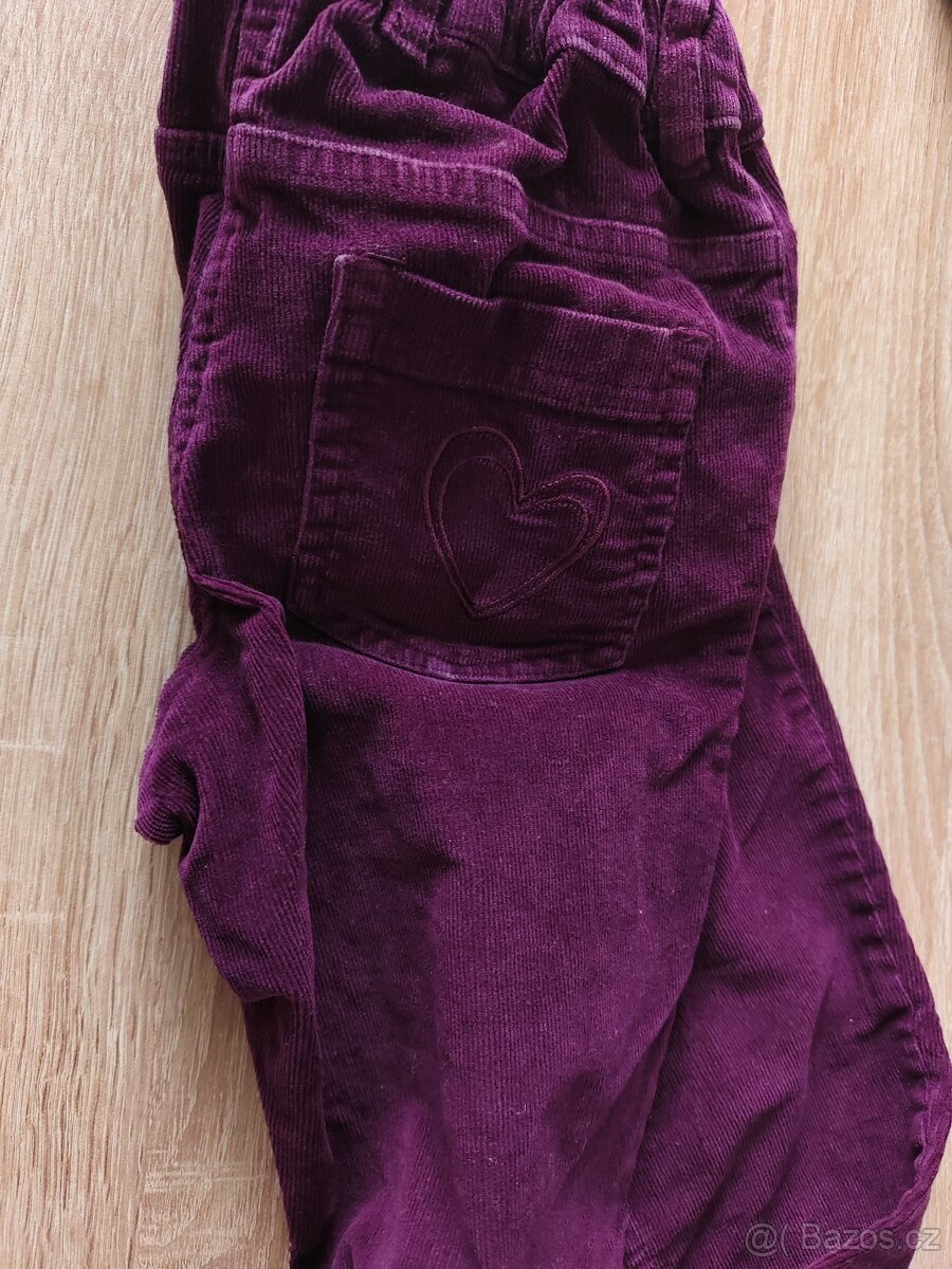 Manšestrové kalhoty vel.134 - 2