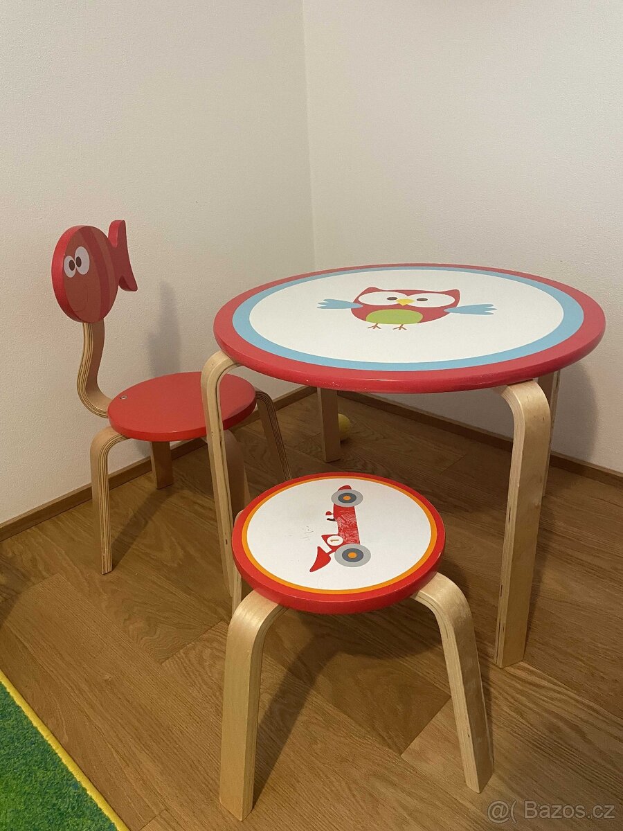 Dětský nábytek, Stůl a 2 židle - 2