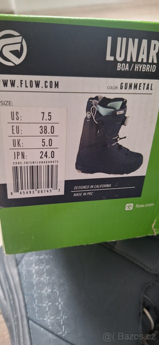 Snowboardove boty Flow lunar hybrid boa coiler gunmetal 5(38 - 2