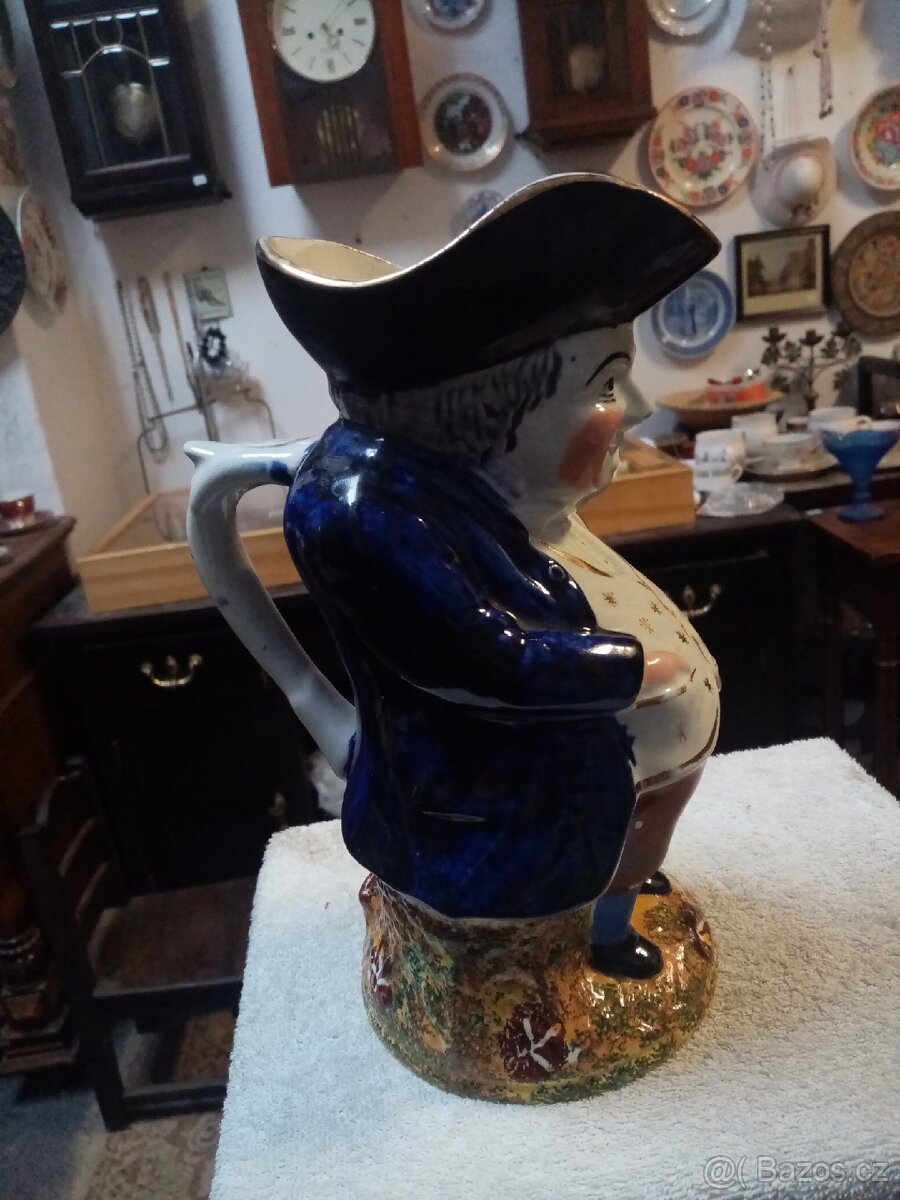 Starožitný keramický glazurovaný džbán - 2