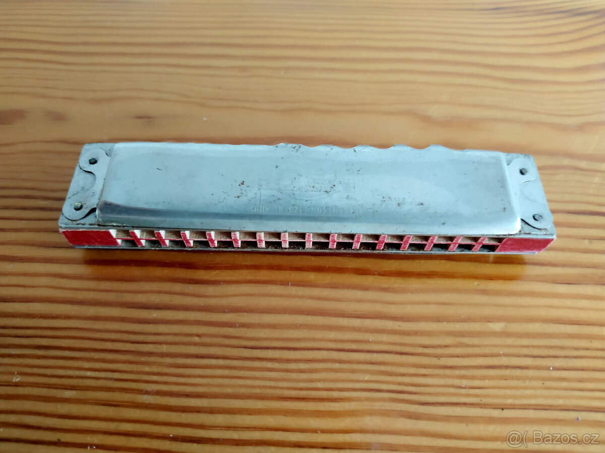 Retro foukací harmonika Opera, made in Czechoslovakia - 2