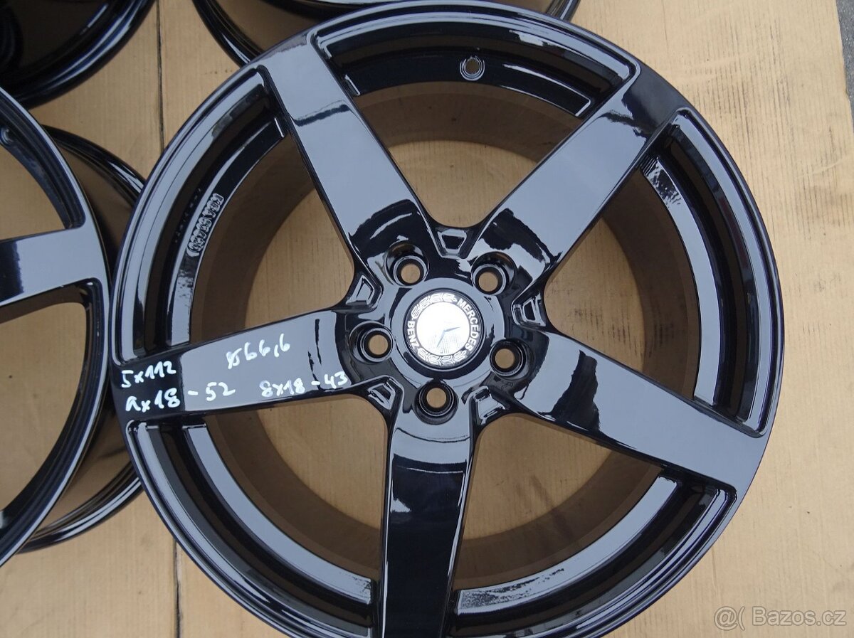 Alu disky dvourozměr Mercedes, 18", 5x112, ET 43, šíře 8,5J - 2