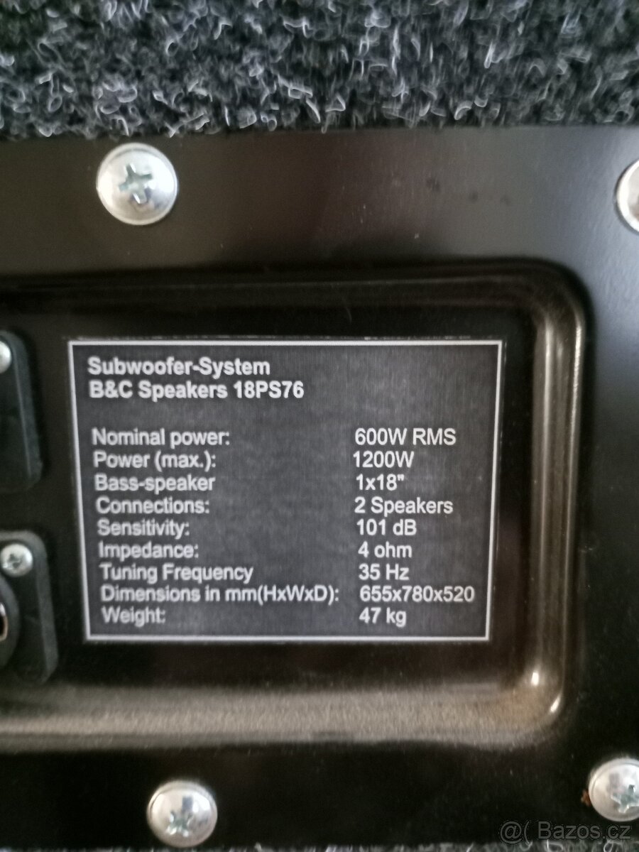 Prodám pasívní Subwoofer - 2