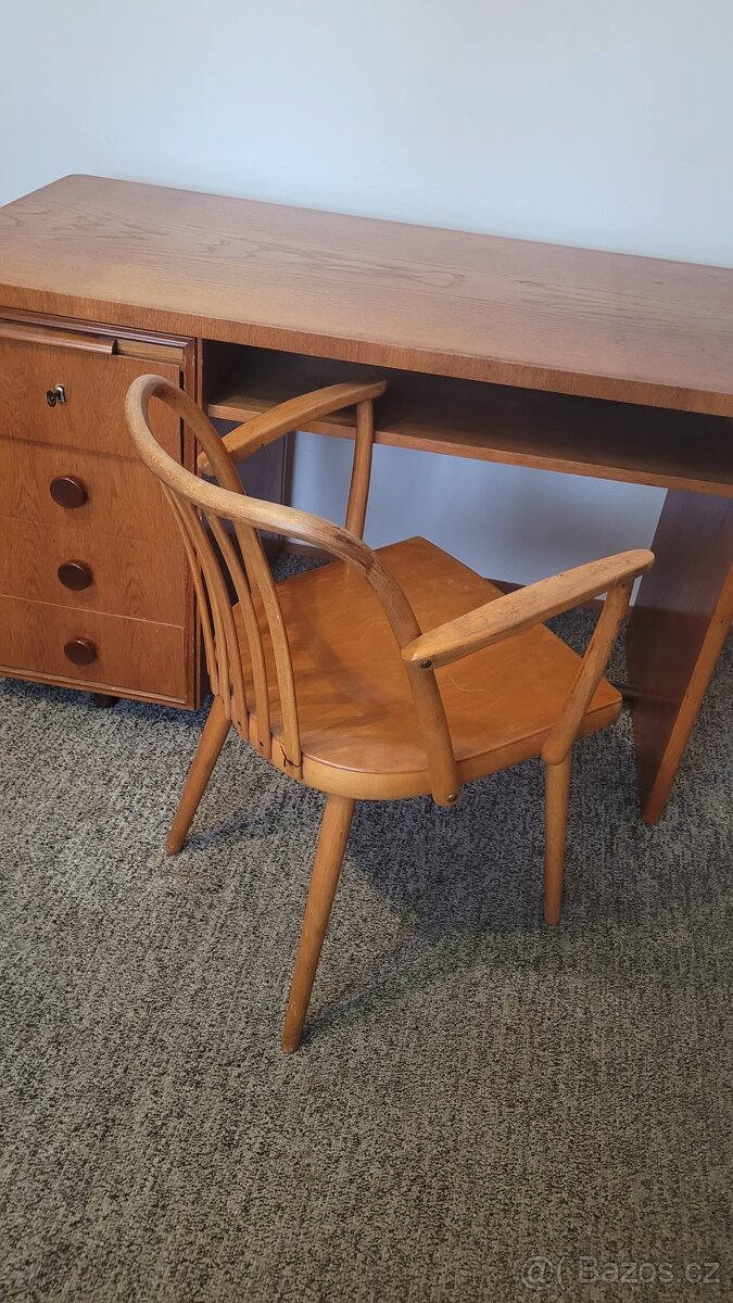Retro psaci stůl + židle - 2