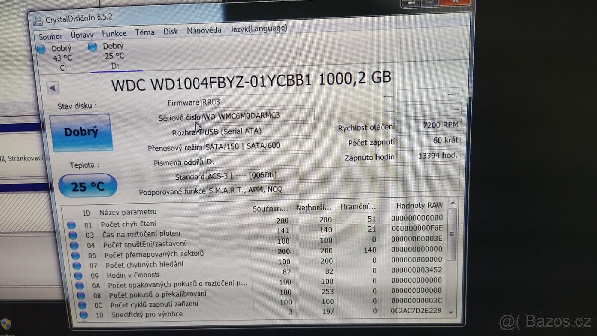 HDD SATA 3.5" disk 1TB 128MB cache - 2