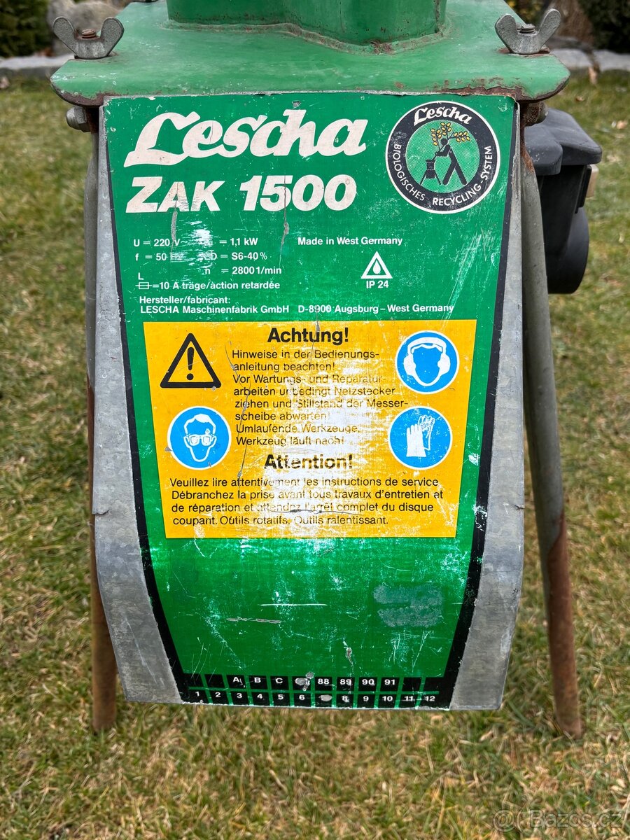 Zahradní drtič Lescha zak 1500 - 2