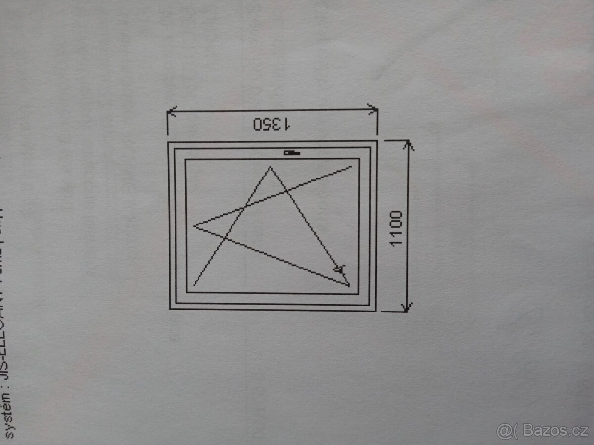 Jednodílné okno pozice 159 - 2