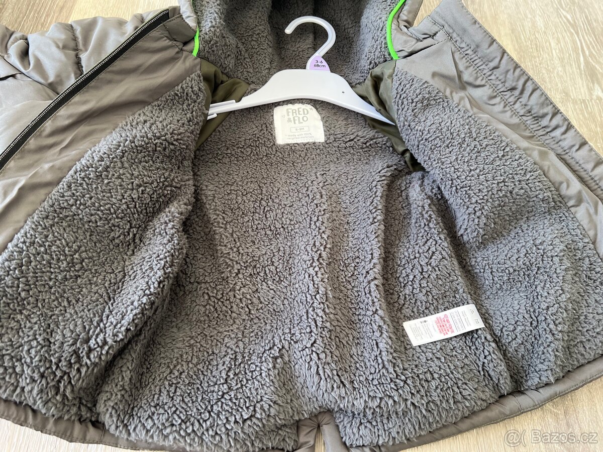 Zimní bundy pro dvojčata vel. 74 6-9 měs. Nové - 2