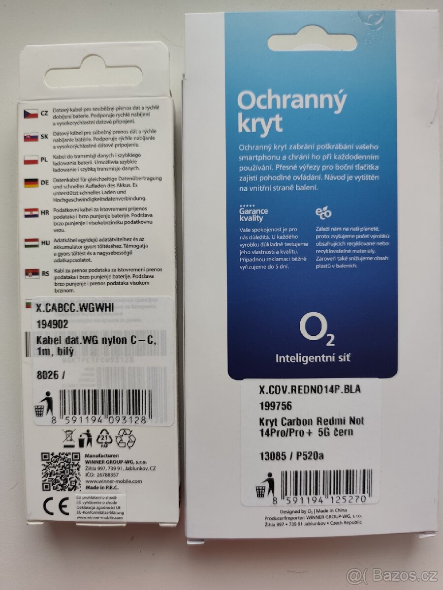 Prodám USB kabel a ochrany kryt na mobil - 2