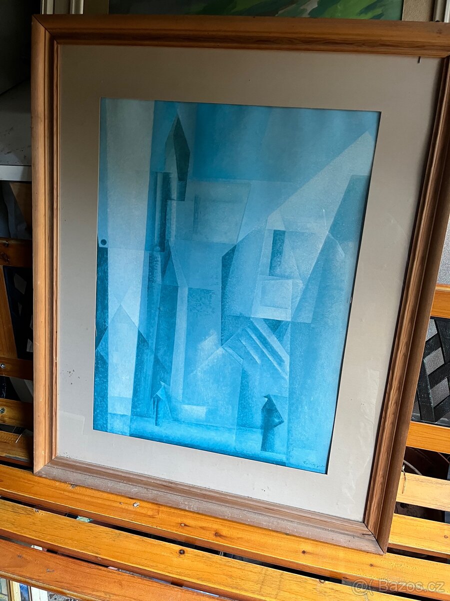 Obraz v kubistickém stylu – sig. Feininger - 2