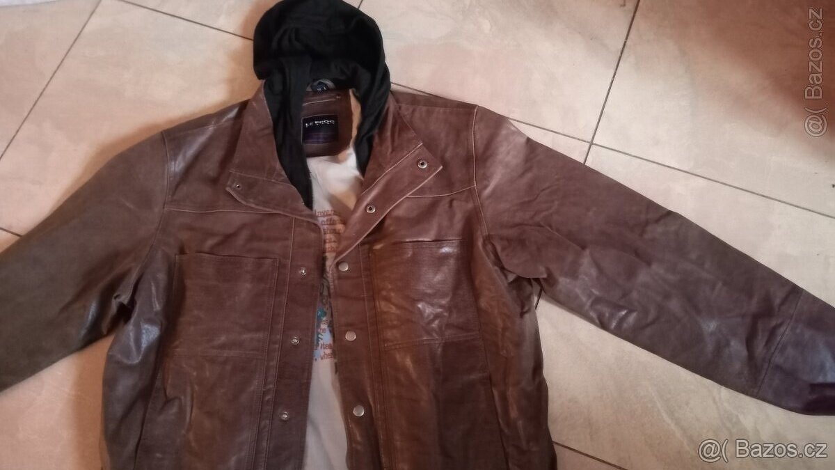 Kožená bunda zn. Le Frog, vel. XL - 2