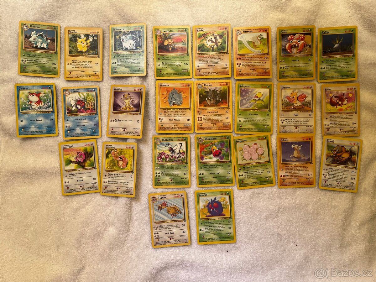 POKEMON JUNGLE KARTIČKY 1999 - 2