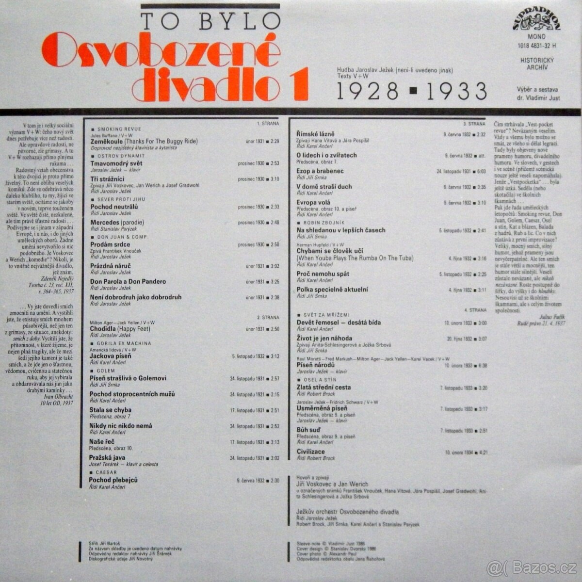 LP Jan Werich + Osvobozené divadlo 1928÷1938 - 2