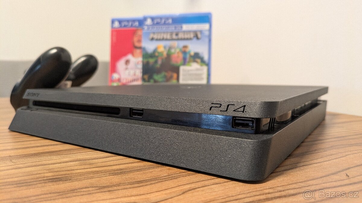 ps4/slim/500gb + fifa20 a minecraft - 2