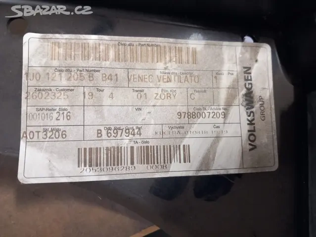 Prodej karosářských náhradních dílů (ND) originál - 2